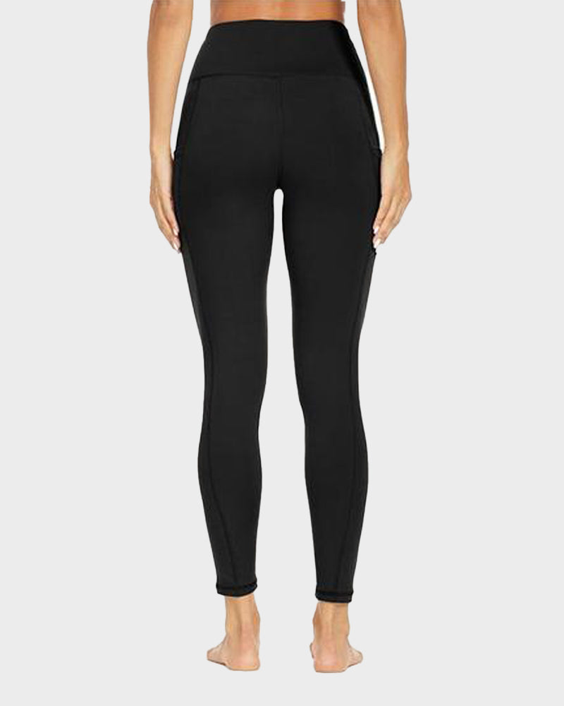 Fleece-Lined High-Waist Leggings with Pockets