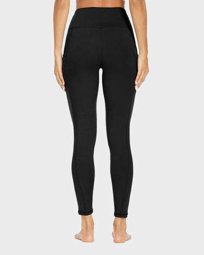 Fleece-Lined High-Waist Leggings with Pockets