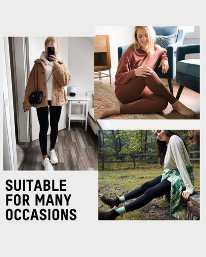 Fleece-Lined High-Waist Leggings with Pockets