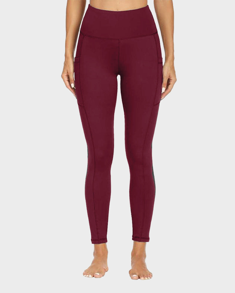 Fleece-Lined High-Waist Leggings with Pockets