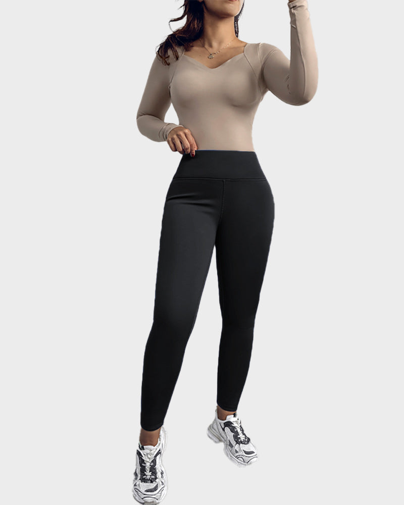Fleece-Lined Tummy Control Shaping Leggings