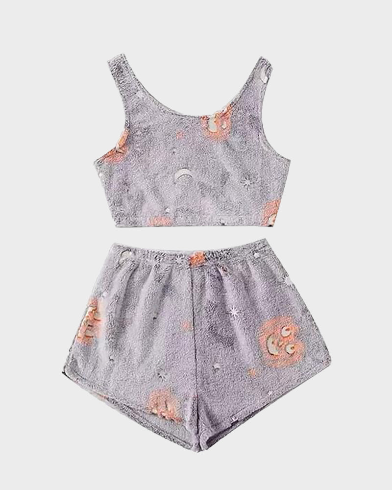 Halloween Glow-in-the-Dark Flannel Pajama Set