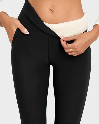 High Waist Pocket Thermal Lined Leggings