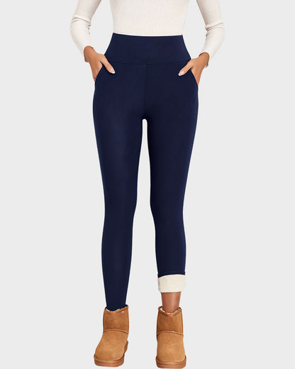 High Waist Pocket Thermal Lined Leggings