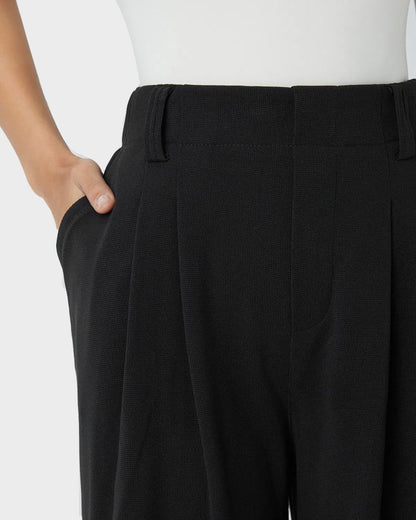 High Waisted Waffle Knit Wide Leg Pants