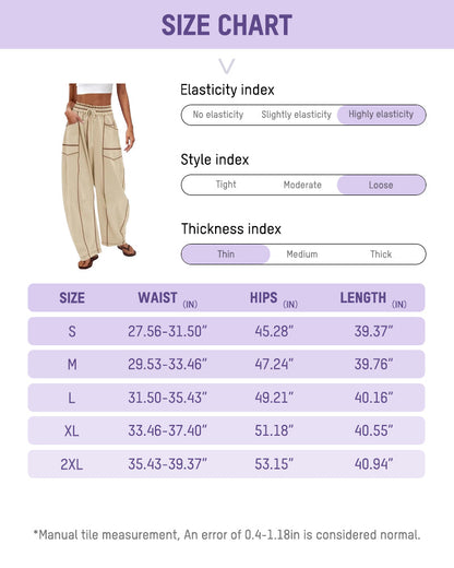 Hip Hop Patchwork Baggy Wide Leg Pants with Pockets