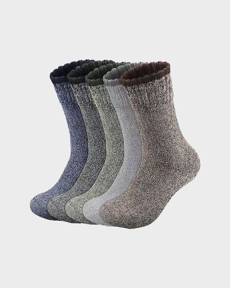 Men's Thermal Terry Loop Socks ( 5 Pairs)
