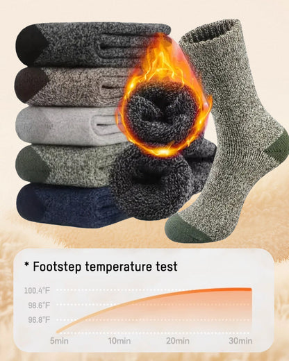 Men's Thermal Terry Loop Socks ( 5 Pairs)