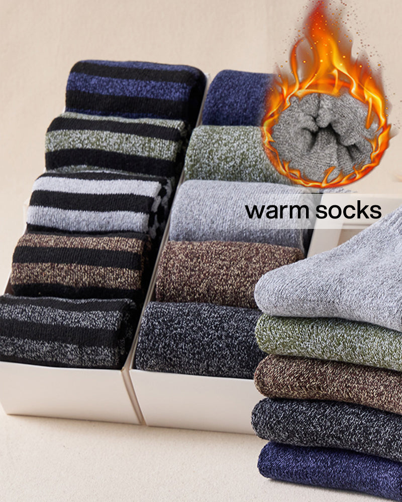 Men's Thermal Terry Loop Socks ( 5 Pairs)
