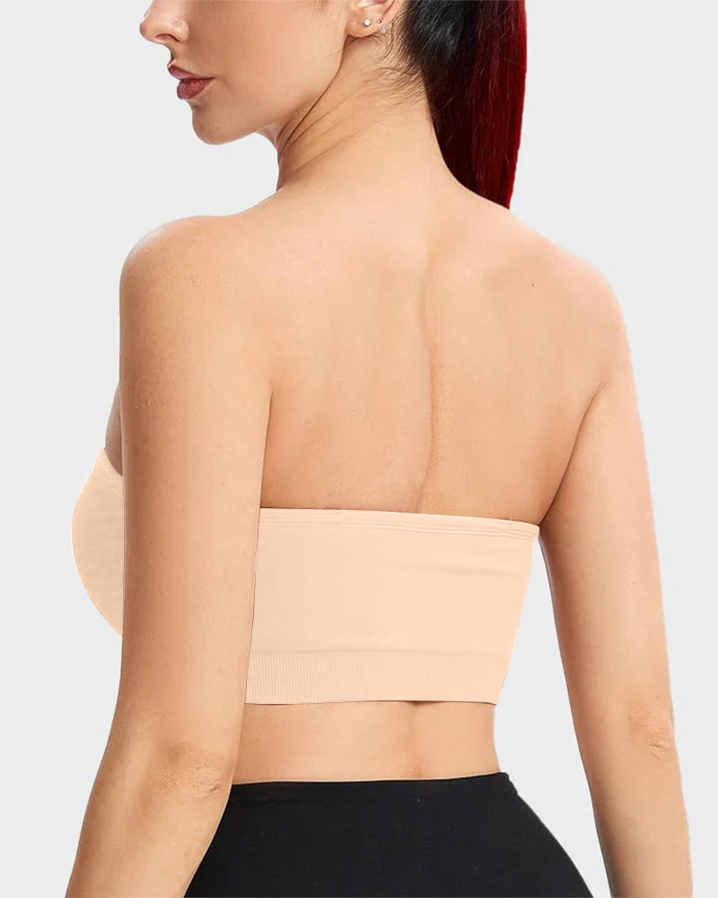 Brasier strapless sin varilla, sin costuras y antideslizante