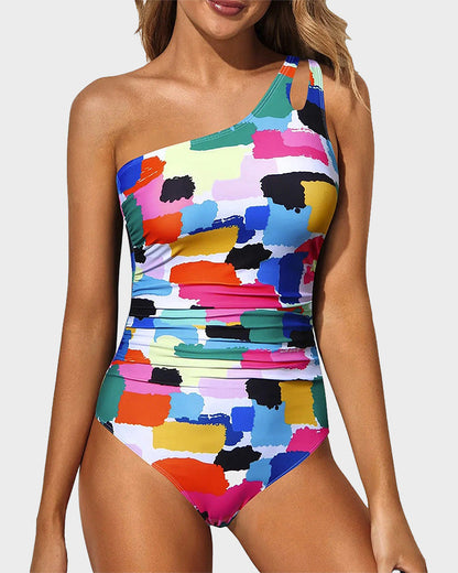 One Shoulder One Piece Swimsuit