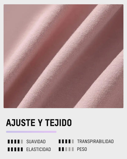 Panties de Algodón Suave con Estampado de Corazones y Cintura Alta(Paquete de 6)