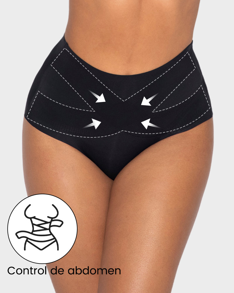 Braga Moldeadora de Cintura Alta Sin Costuras (Paquete de 5)