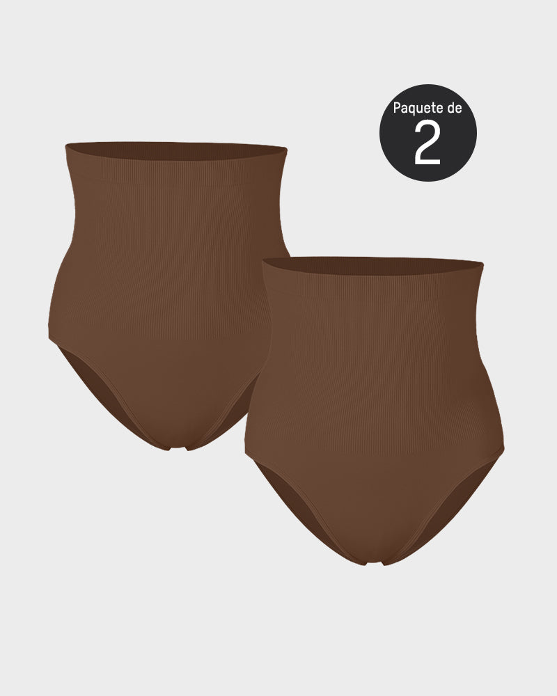 Braguita de Cintura Alta con Control de Abdomen (Paquete de 2)