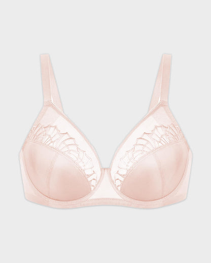 Sujetador Minimizer de Encaje con Perlas y Brillo para Tallas Grandes