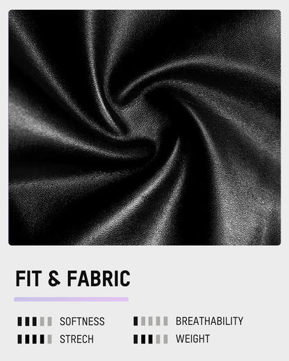 Plus Size High-Waist Fleece Lined Faux Leather Leggings