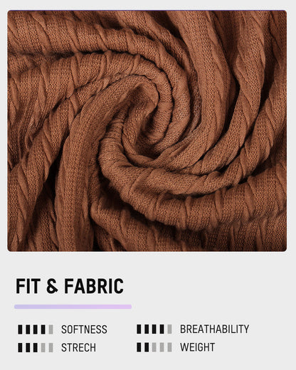 Ribbed Knit Tie-Waist Lantern Sleeve Dress