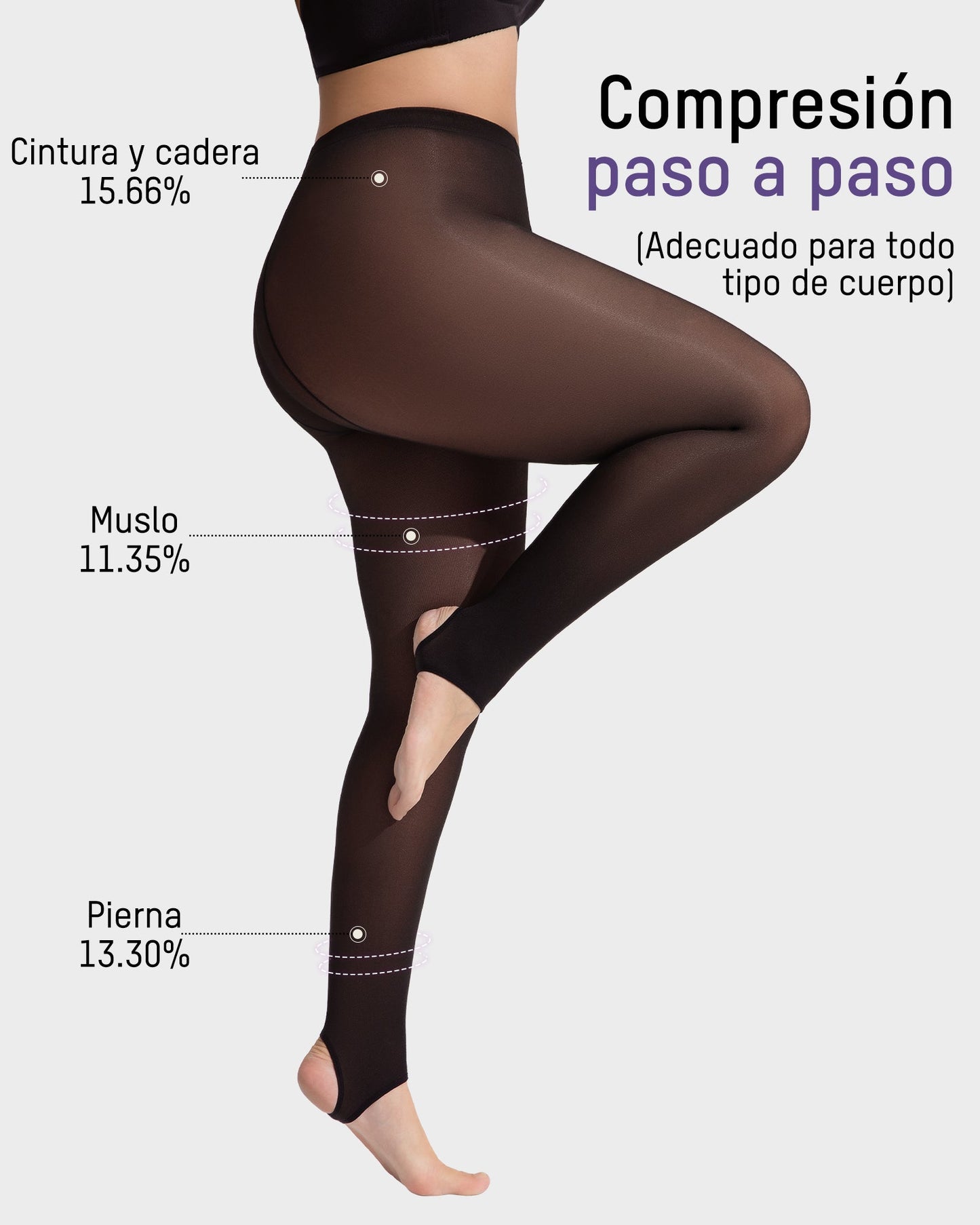 Pantimedias Negras Semitransparentes Adelgazantes