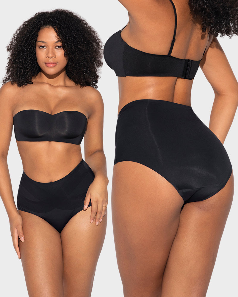 Braga Moldeadora de Cintura Alta Sin Costuras (Paquete de 5)