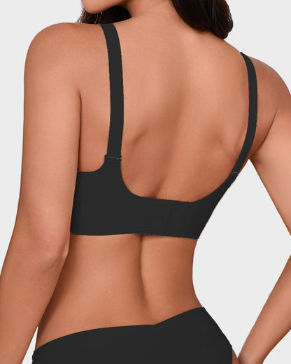 Sujetador Sin Costuras Sin Aros con Bordes Ondulados y de Gel