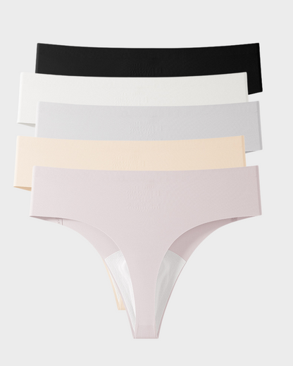 Tanga Sin Costuras con Protección Antimarcas (Paquete de 5)