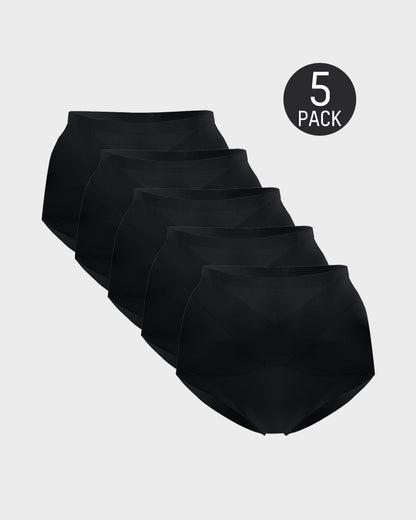 Braga Moldeadora de Cintura Alta Sin Costuras (Paquete de 5)
