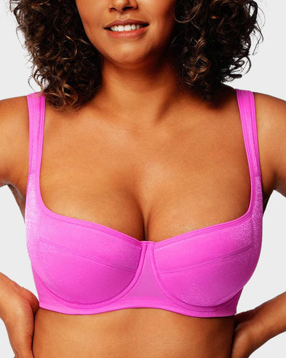 Brasier Balconette con Brillo y Almohadilla Ligera