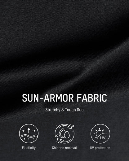 Sporty Color Block Side Slit Skirted Bikini Set