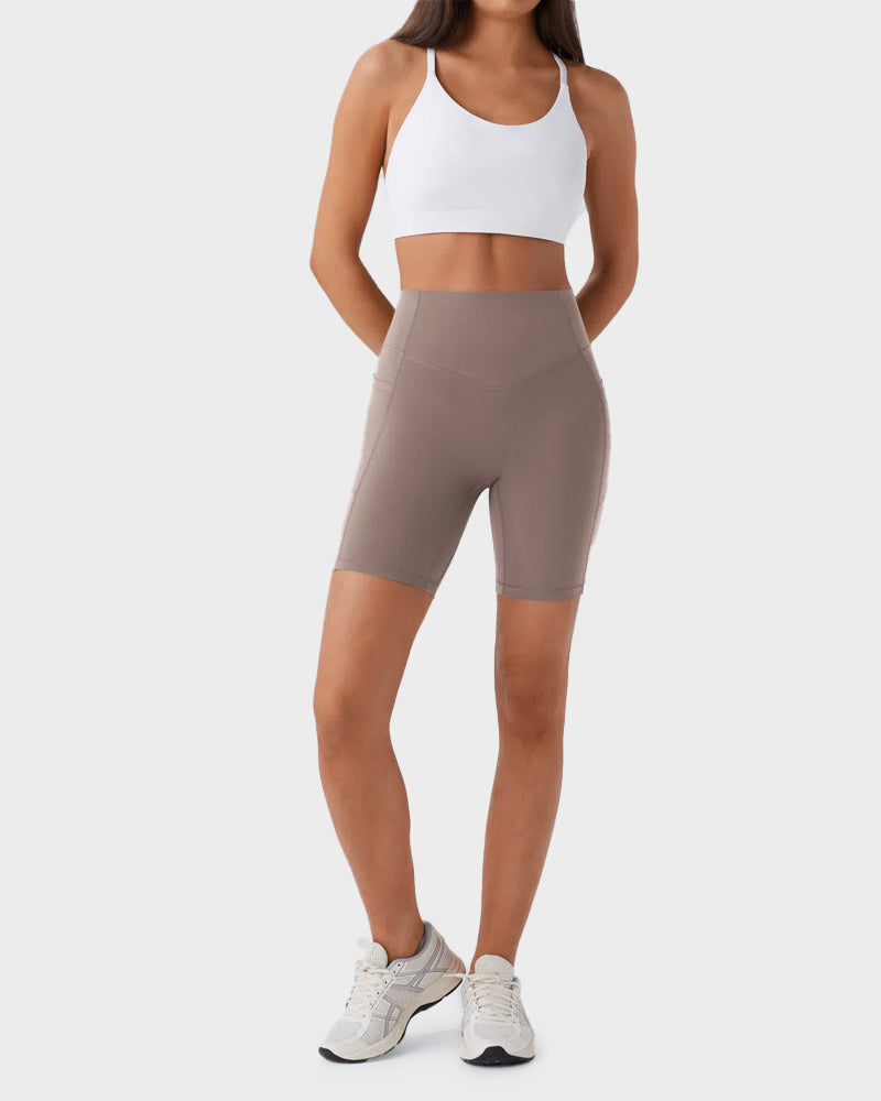 Tummy Control Butt-Lifting Training Shorts with Pockets – 7"