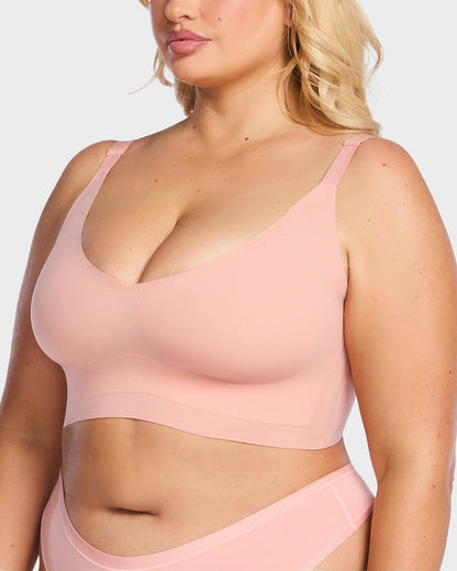 Wireless V-Neck Back & Side Smoothing Bra