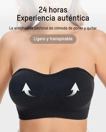 Brasier strapless sin varilla, sin costuras y antideslizante