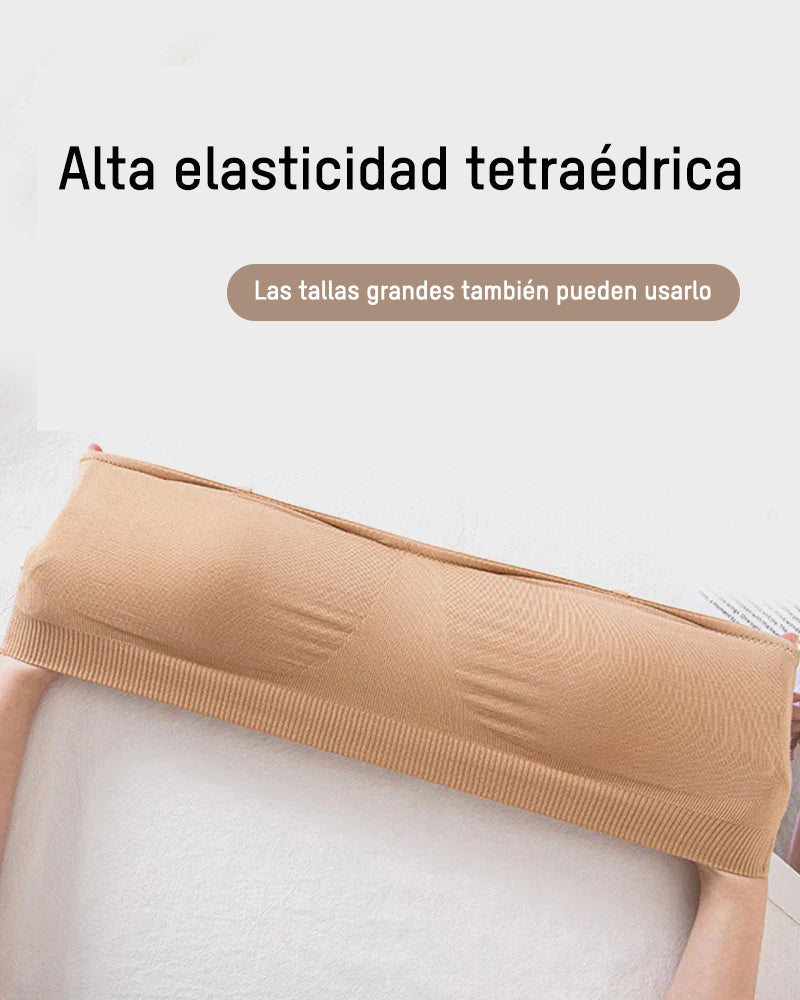 Brasier strapless sin varilla, sin costuras y antideslizante