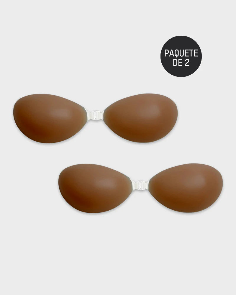 Sujetador Invisible Autoadhesivo de Silicona con Cierre Frontal (2 Pares)