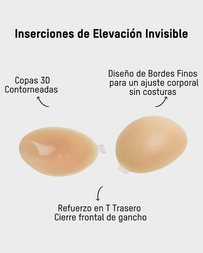 Sujetador Invisible Autoadhesivo de Silicona con Cierre Frontal (2 Pares)