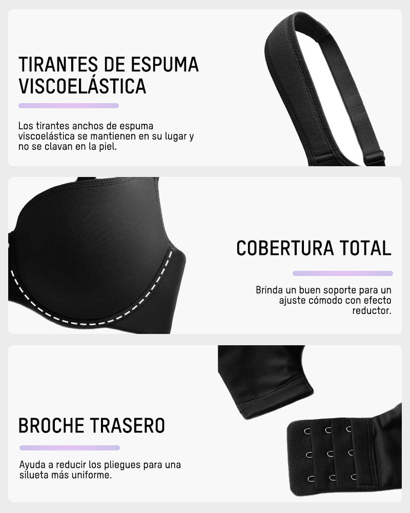 Sujetador con Aros de Soporte y Cobertura Perfecta
