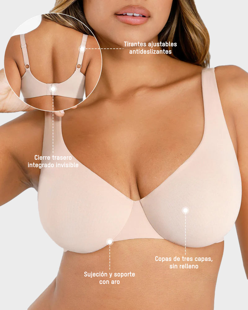 Brasier con varilla y escote profundo en V