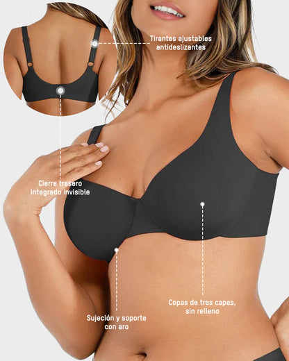Brasier con varilla y escote profundo en V