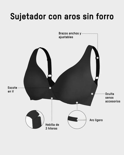 Brasier con varilla y escote profundo en V