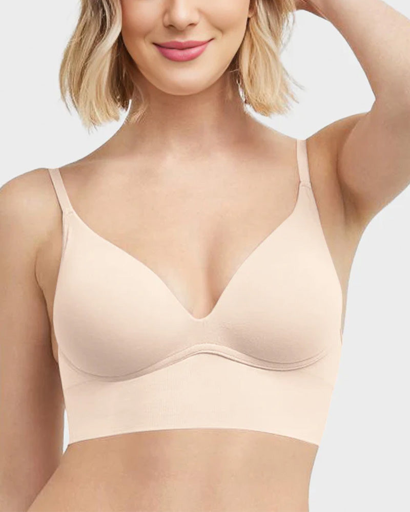 Bralette sin Aros con Realce de Escote Profundo