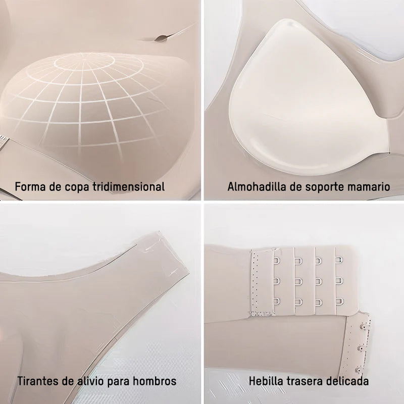 Brasier sin varilla con cierre frontal y espalda cruzada