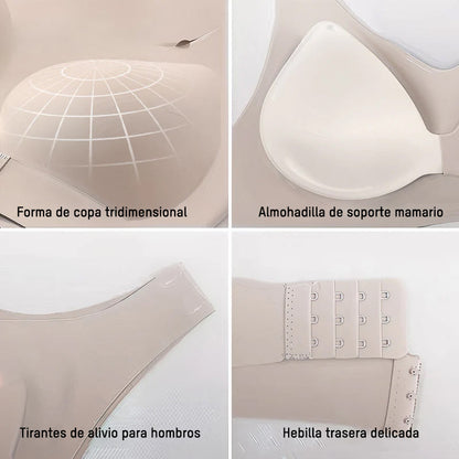 Brasier sin varilla con cierre frontal y espalda cruzada