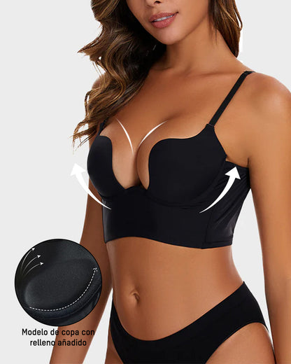 Brasier Sin Espalda con Escote en U
