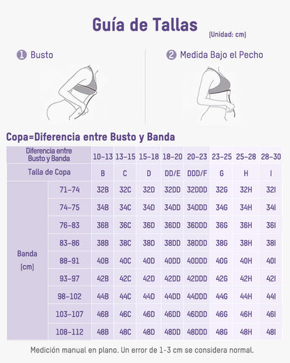 Sujetador Push-Up de Encaje Sin Forro con Aros de Comodidad