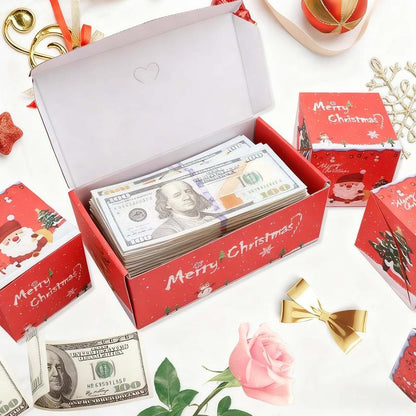 Surprise Money Explosion Gift Box – Folding Pop-Up Red Envelope Box with Confetti for Birthdays, Anniversaries & Proposals