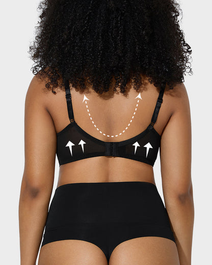 Sujeta Senos de Encaje con Cobertura Total y Efecto Minimizador