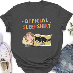 Sleeping Pet Sleepshirt Version 2 - Personalized Custom Women's T-shirt