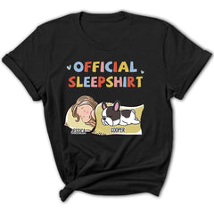 Sleeping Pet Sleepshirt Version 2 - Personalized Custom Women's T-shirt