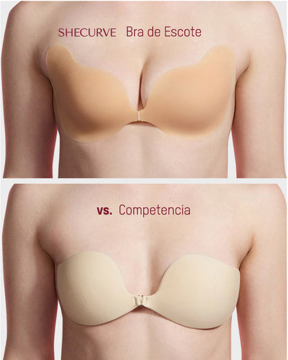 Sujetador Invisible para Levantamiento Adhesivo con Escote (2 Pares)