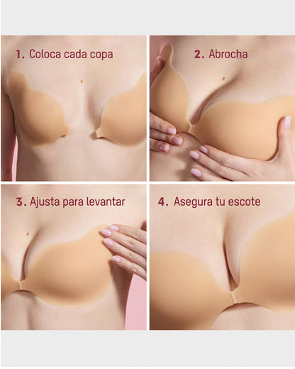 Sujetador Invisible para Levantamiento Adhesivo con Escote (2 Pares)