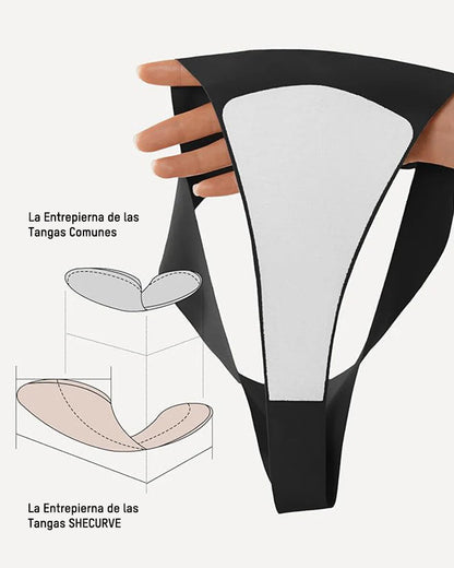 Tanga Sin Costuras con Protección Antimarcas (Paquete de 5)